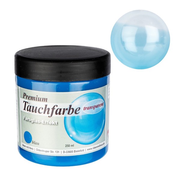 Premium-Tauchfarbe, Farbglas-Effekt, blau, 250ml