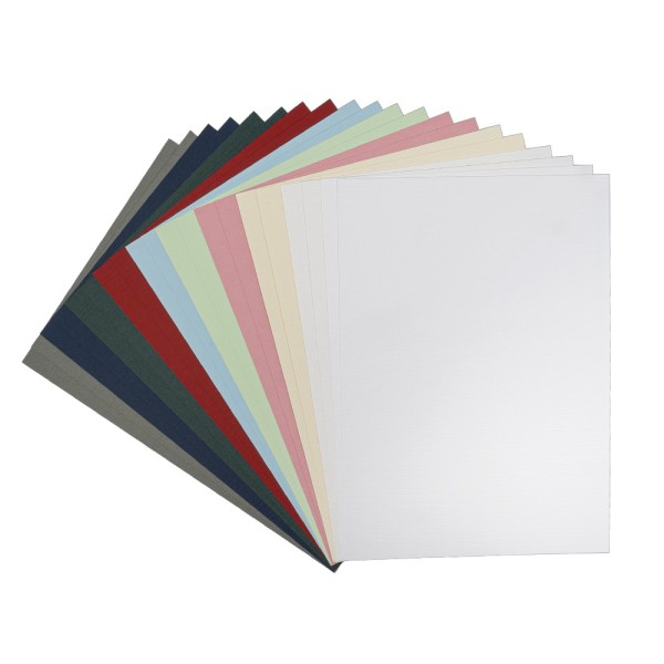 Deko-Karton, Textur 6, 10 Farben, DIN A4, 20 Bogen