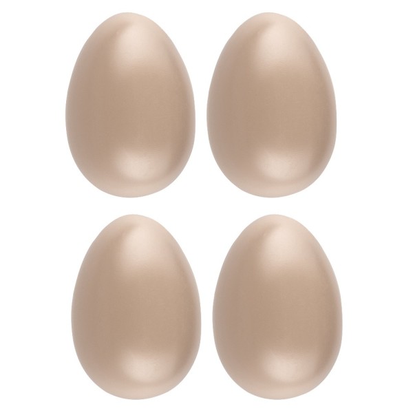 Deko-Eier, Ø 5,5cm, 8cm hoch, helltaupe, 4 Stück
