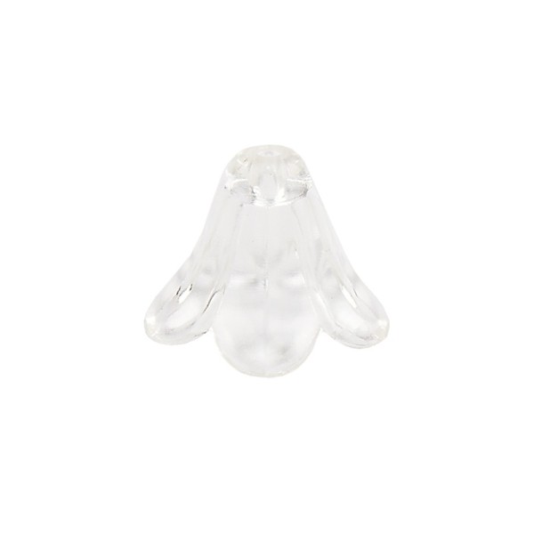 Blütenkelche, 1cm x 1,4cm, transparent, 20 Stück