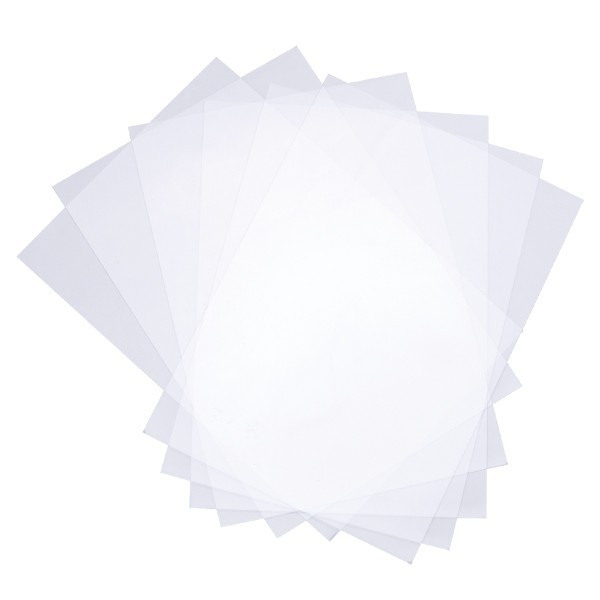 Transparente Windradfolie, nichtklebend, A5, 200 µ, 10 Folien