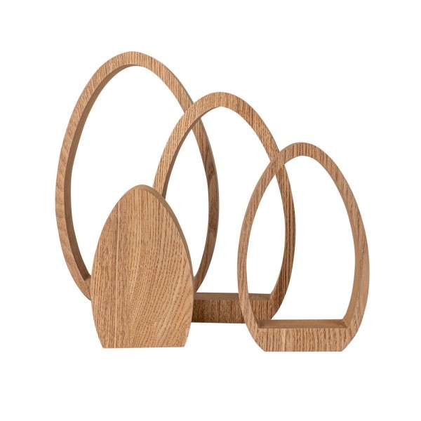 Ei-Podeste & -Aufsteller, Rohlinge aus Holz, 15,8 bis 30cm hoch, 4 Stück