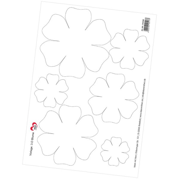 Vorlage: 3-D Blume, DIN A4