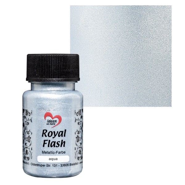 Metallic-Farbe "Royal Flash", aqua/hellblau, 50ml