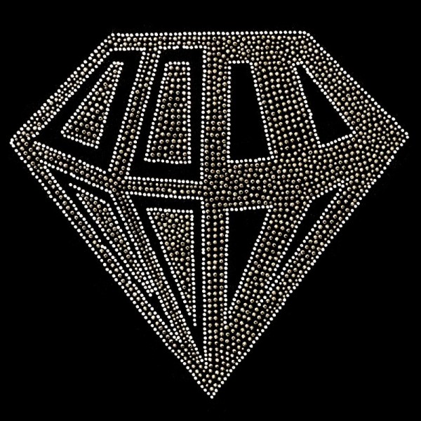 Bügelstrass-Design, DIN A4, mehrfarbig, Diamant
