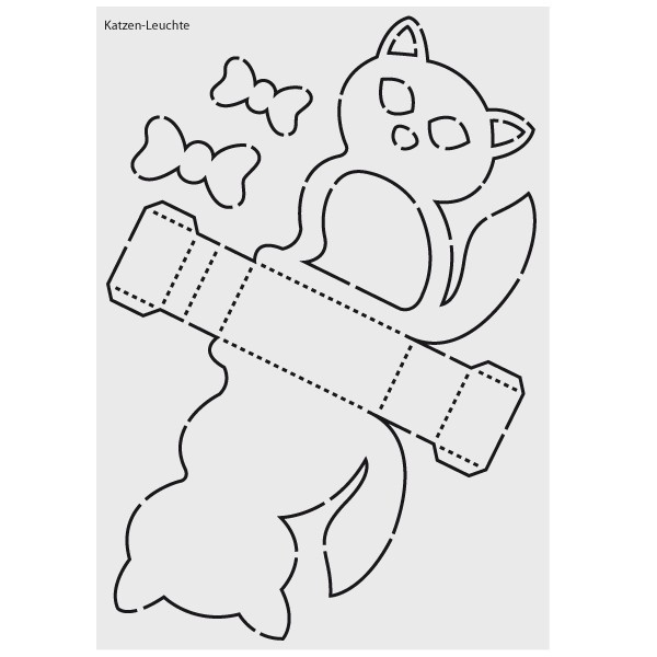 Design-Schablone Nr. 3 "Katzen-Leuchte", DIN A4