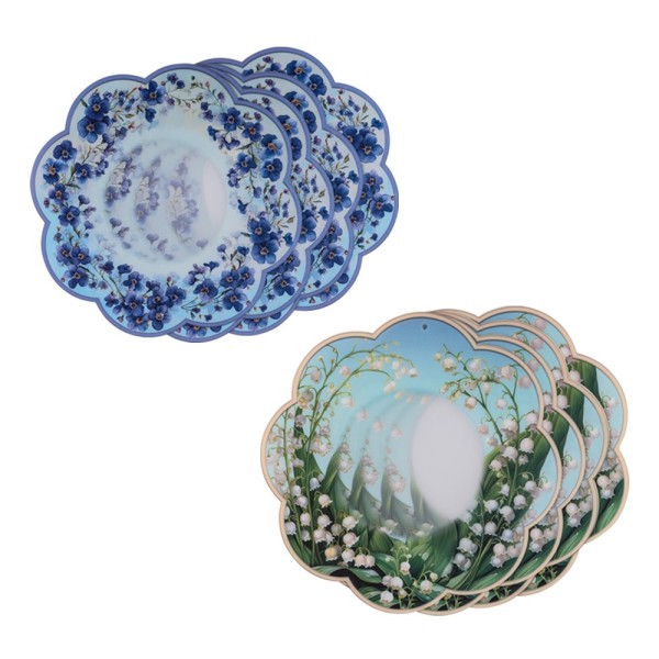 Motiv-Windradfolien, Blumen, Ø 20cm, 500µ, 2 Designs, 8 Stück