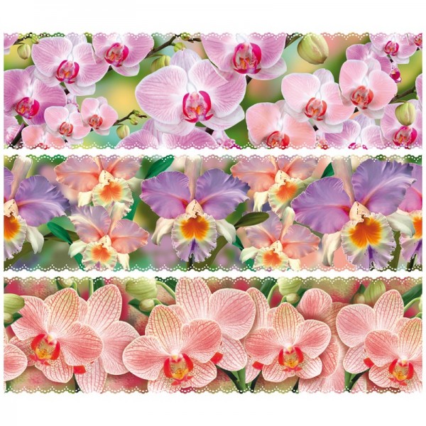 Zauberfolien "Orchideen", Schrumpffolien für Ø6cm, 6 cm hoch, 6 Stück