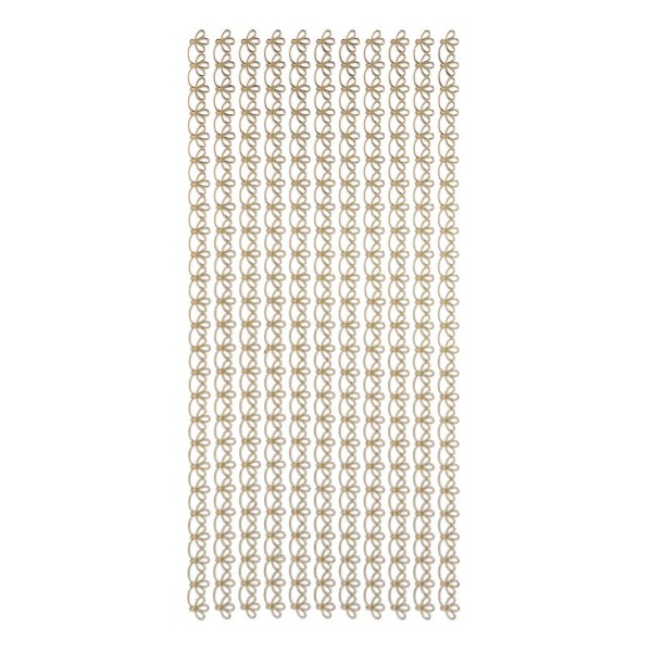 Sticker, Ornamentbordüre, Perlmuttfolie, gold