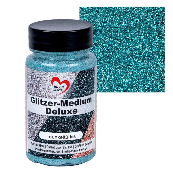Glitzer-Medium Deluxe, dunkeltürkis, 90ml