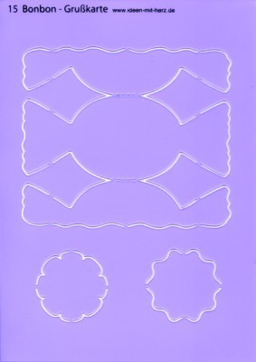 Design-Schablone Nr. 15 "Bonbon-Grußkarte", DIN A4