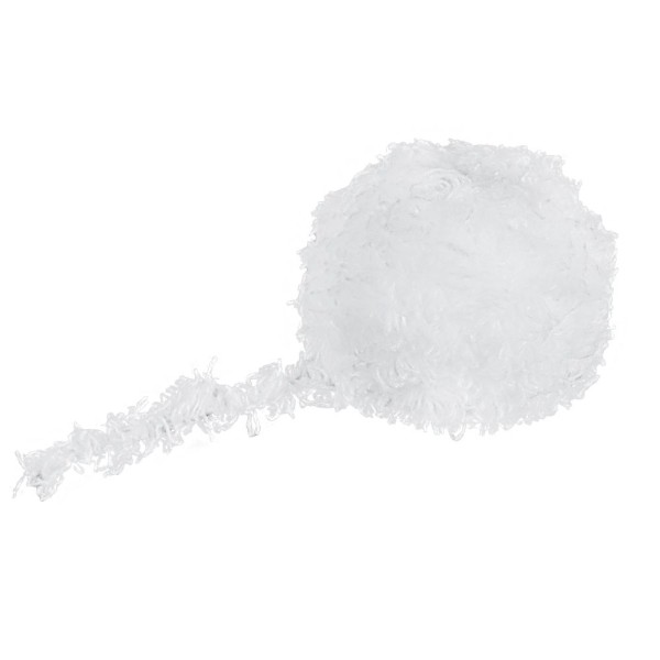 Flausch-Band, 1,5cm breit, 6m lang, weiß