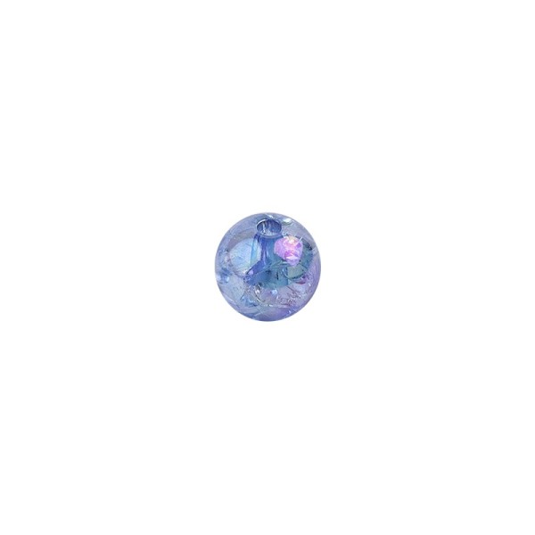 Perlen, transparent, irisierend, Ø8mm, 100 Stück, blau