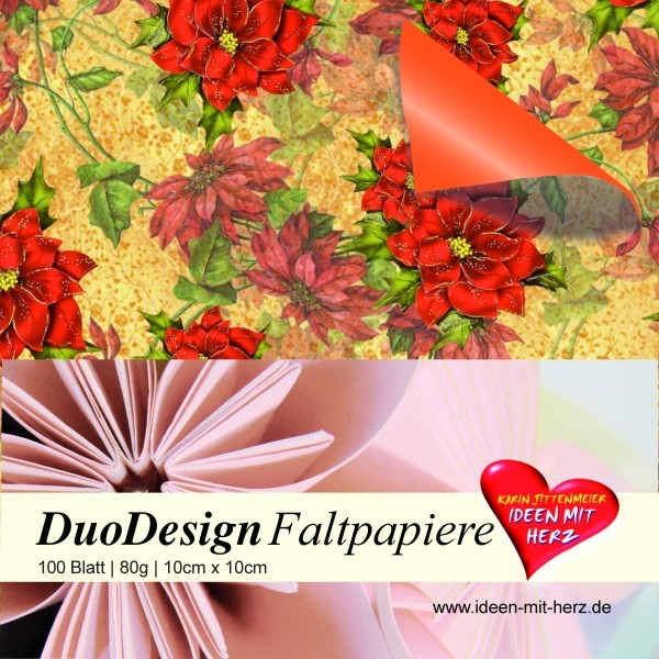 DuoDesign Faltpapier, 10 x 10 cm, 100 Blatt
