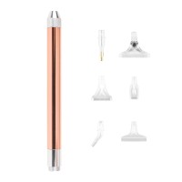 LED-Diamond-Painting-Pen, 14cm lang, Ø 1,2cm, 6 versch. Aufsätzen, 7-teilig