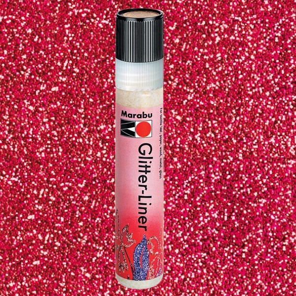 Marabu Glitter-Liner, 25ml, rubin