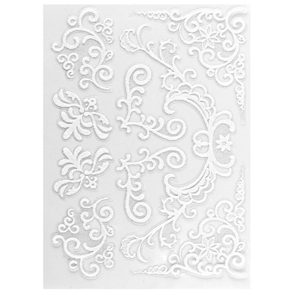 Velours-Stickerbogen, 15 x 11cm, Ornamentik, Design 4