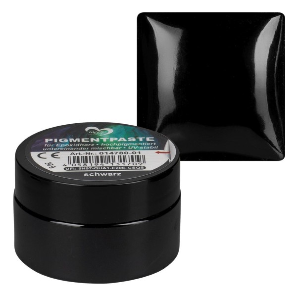 Pigmentpaste für Epoxidharz, 30g, schwarz, hochpigmentiert, untereinander mischbar, UV-stabil