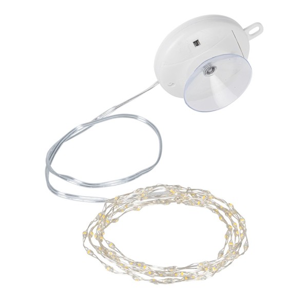 LED-Drahtlichterkette, zum Aufhängen, 75 LEDs in Warmweiß, mit Timer