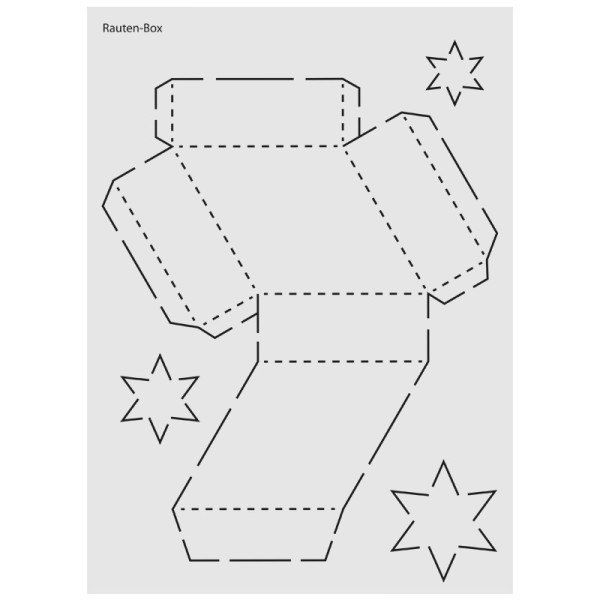 Design-Schablone Nr. 3 "Rauten-Box", DIN A4