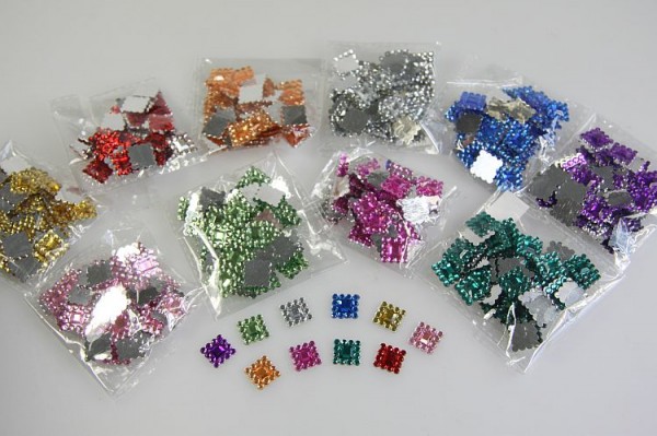 13er Strass-Steine,Quadrat,13x13mm,10er Set