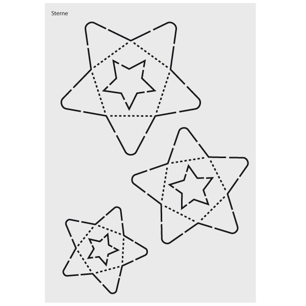 Design-Schablone Nr. 6 "Sterne", DIN A4