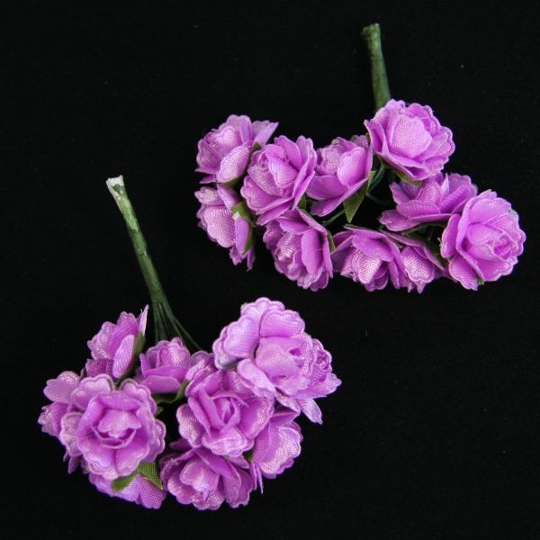 Deko-Rosensträußchen, 2 Sträuße á 10 Rosen, flieder