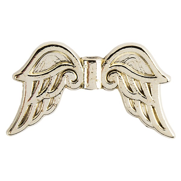 Engelsflügel, Design 3, 3cm, hellgold, 15 Stück