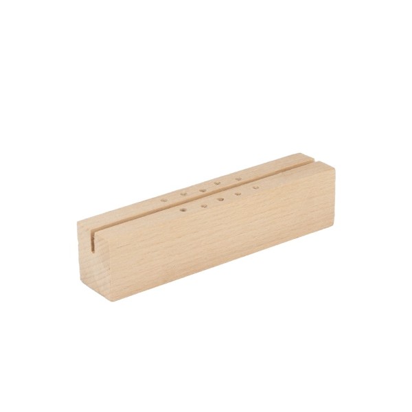 Holzständer, Design 6, 12,2cm x 2,6cm x 2,8cm, 1 Schlitz und 10 Löcher