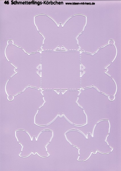 Design-Schablone Nr. 46 "Schmetterlings-Körbchen", DIN A4
