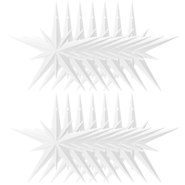 Winter-Deko, Rohling, Stern 2, Ø 11cm, weiß, 14 Stück