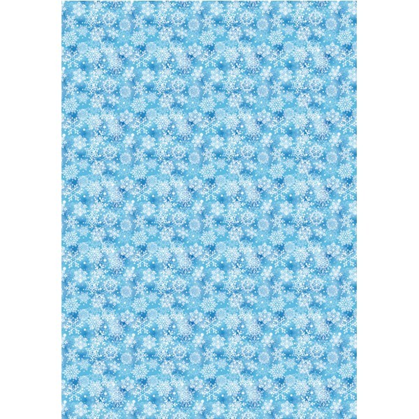 Deko-Karton, hochglanz, DIN A4, Eiskristall-Design, blau