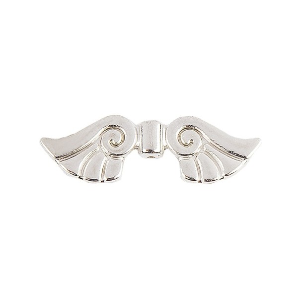 Engelsflügel, Design 2, 3,7cm, silber, 10 Stück