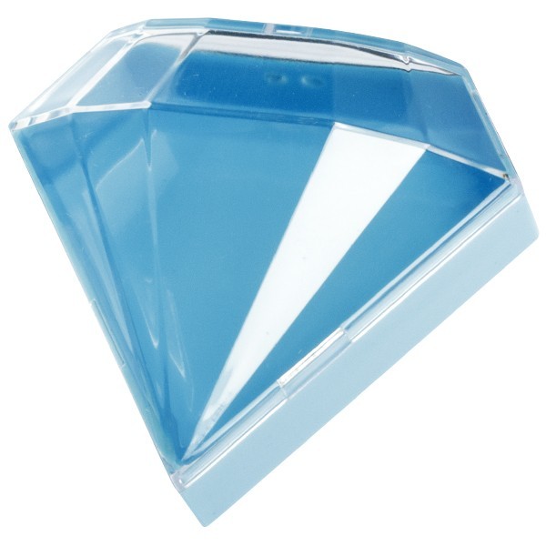 Acryl-Dose, Diamant, 8 x 7 x 2 cm, blau