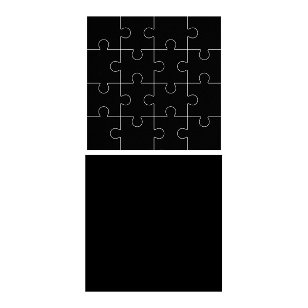 Stanzschablonen,Quadrat & Puzzle-Quadrat, 2 Stück