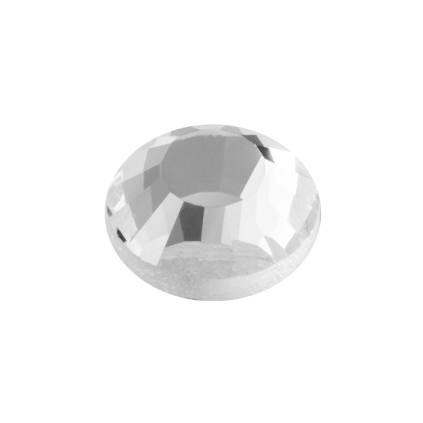 Hot-Fix Glas-Kristalle zum Aufbügeln, Ø7mm, 100 Stk., transparent