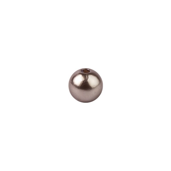 Perlen, Perlmutt, Ø 10mm, taupe, 50 Stück