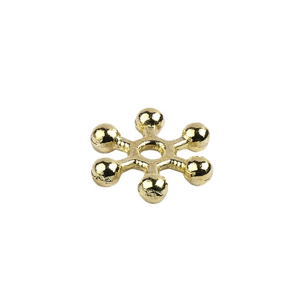 Perlenräder, Ø 1 cm, hellgold, 150 Stück