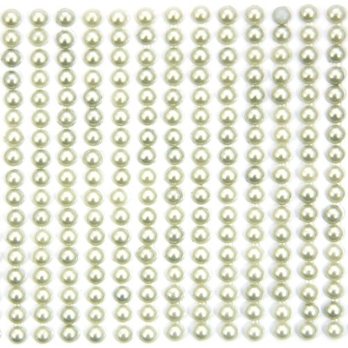 Halbperlen-Bordüren, selbstklebend, Ø5mm, 9cm, hellgrün, 41Stk