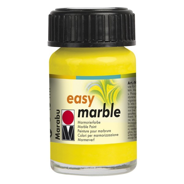 Marmorierfarbe, Marabu easy marble, 15 ml, zitrone