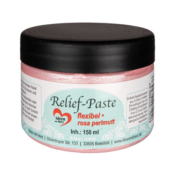 Relief-Paste, flexibel, rosa-perlmutt, 150ml