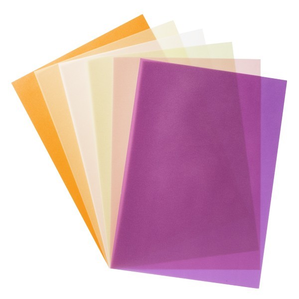 Transparentpapier DIN A4, 20 Bogen, 6 Farben, 115g/m²