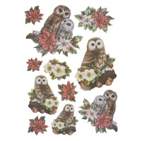 HOBBY-Design Sticker Eulen III – Bogen 21,5 X 15,6 Cm, Zum Basteln