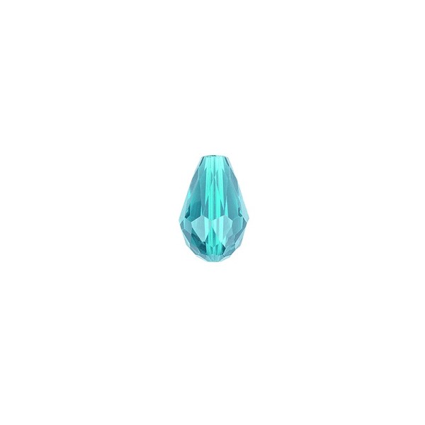 Perlen, Tropfen, facettiert, 0,8cm x 1,1cm, türkisblau, 20 Stück