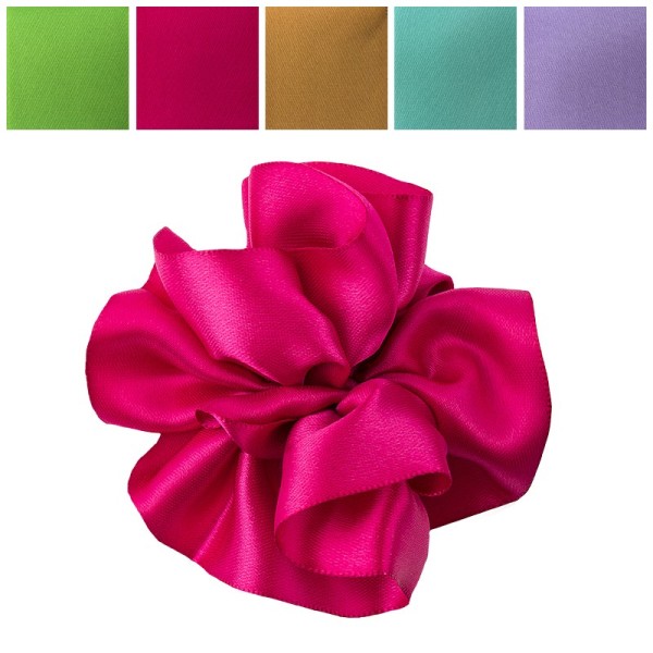 Zieh-Rüschen, Satin, Pastell-Farben, 1m  x 3,8cm, 10 Stück