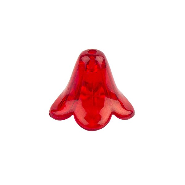 Blütenkelche, 1,3cm x 1,5cm, rot, 15 Stück