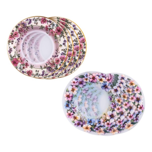 Motiv-Windradfolien, Kränze 2, Ø 20cm, 500µ, 2 Designs, 8 Stück