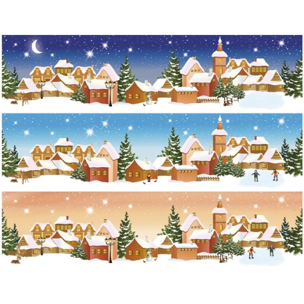 Zauberfolien "Winterzeit", Schrumpffolien für Ø10cm, 8,5 cm hoch, 6 Stück