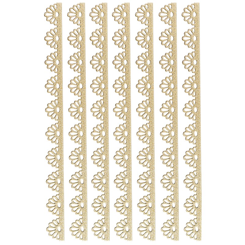 3-D Sticker-Bordüren Deluxe Ornament 1, selbstklebend, gold