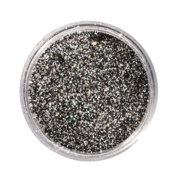 Embossing-Pulver, 10ml, schwarz mit Glitzer